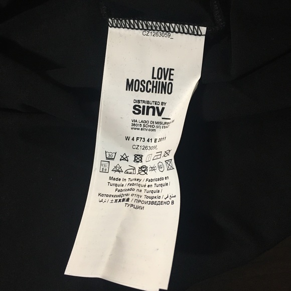 NWT Love Moschino black T-shirt size US 8 - Picture 10 of 10